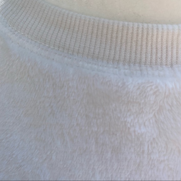 GAIAM White Velour Crewneck Sweater Size L - Picture 4 of 8